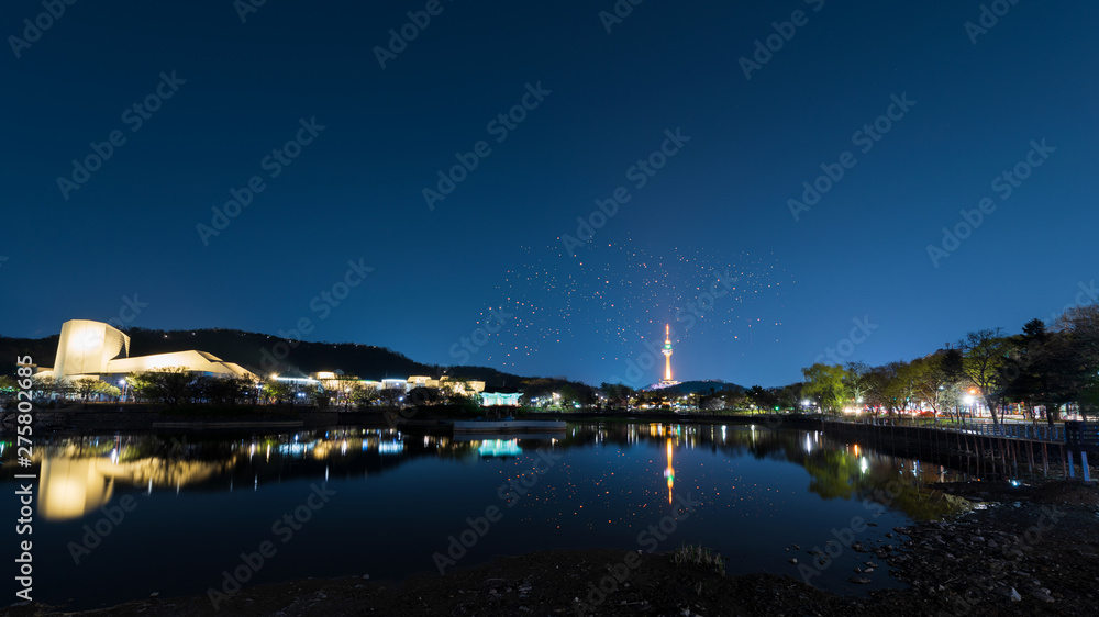 Lantern Festival, lanterns in parks in Daegu, South Korea