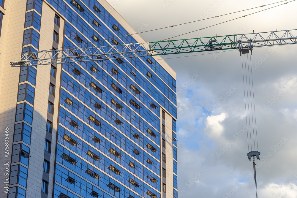 Fototapeta premium crane building building glass architecture skyscraper