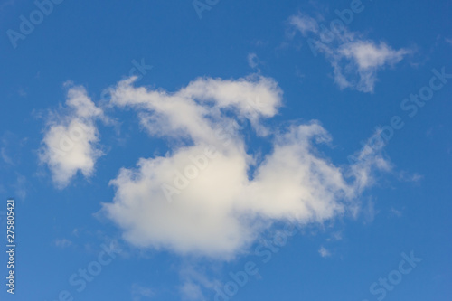 cloud in the sky  blue background nature lonely shape feathers