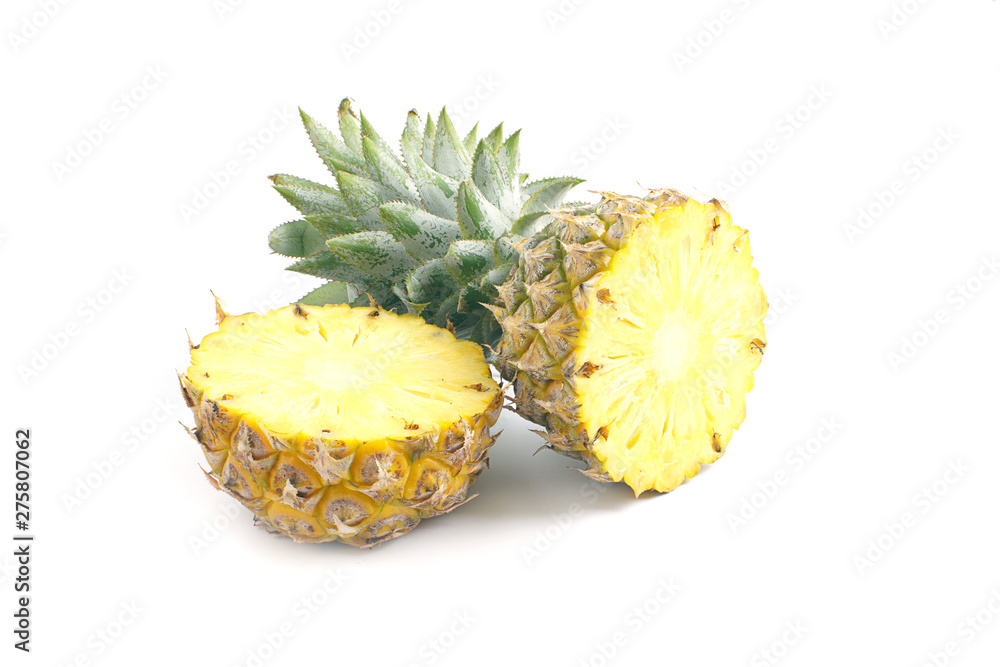 Pineapple slice fruit isolated on white background Pineapple slice fruit isolated on white background