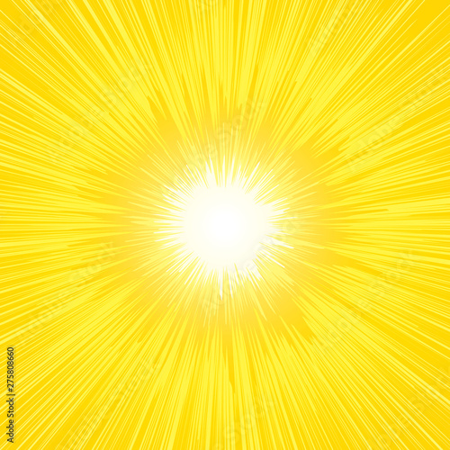 Vector abstract yellow rays background.