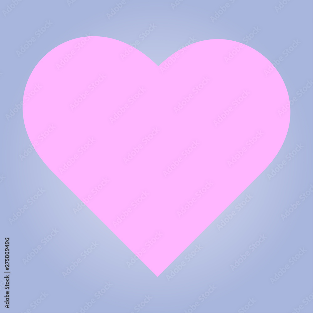 Pink heart shape on a blue background Abstract vector with elegant style Pink heart shape on a blue background Abstract vector with elegant style