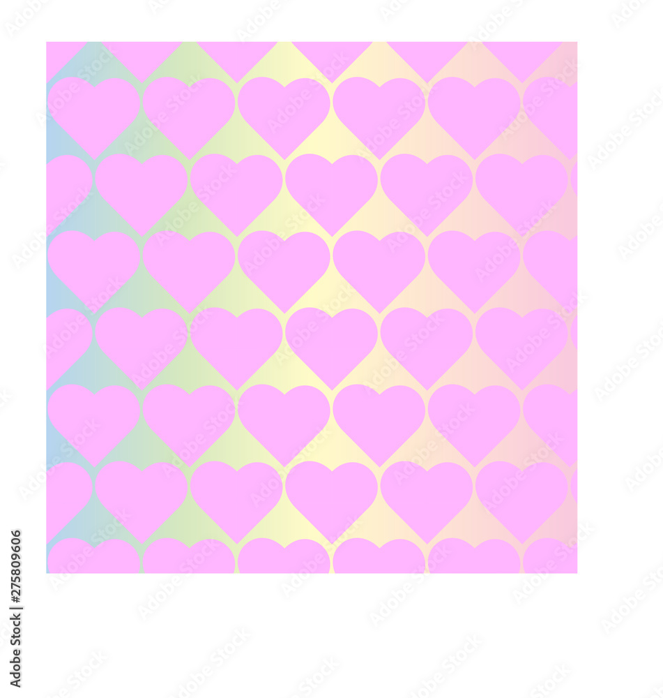 Pink heart shape on bright colored background, gradient vector, seamless abstract design with elegant style Pink heart shape on bright colored background, gradient vector, seamless abstract design with elegant style