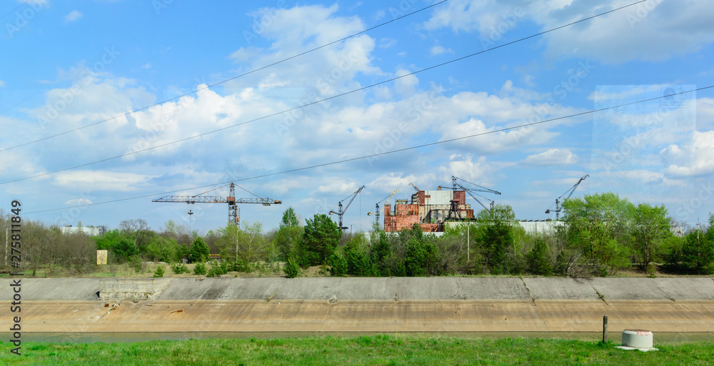 Panorama near the Chernobyl nuclear power plant. The Fifth and sixth power units. Panorama near the Chernobyl nuclear power plant. The Fifth and sixth power units.