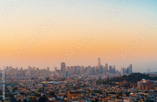 Photography View of San Francisco, CA at twilight