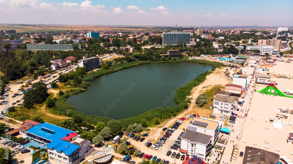 Aerial view of Eforie Nord, resort in Romania  near the Constanta