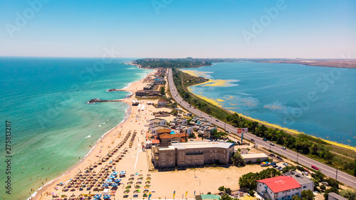 Aerial view of Eforie Nord, resort in Romania  near the Constanta photo