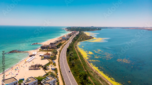 Aerial view of Eforie Nord, resort in Romania  near the Constanta