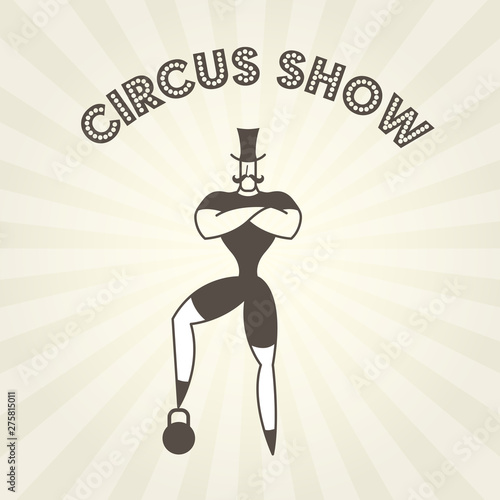 Strongman with arms crossed on chest - gentleman or circus actor
