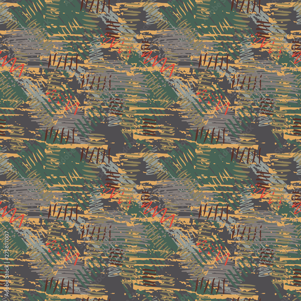 Colorful grunge seamless pattern with abstract hand drawn brush strokes and paint splashes. Messy infinity texture, modern grungy background. Vector illustration. Colorful grunge seamless pattern with abstract hand drawn brush strokes and paint splashes. Messy infinity texture, modern grungy background. Vector illustration.