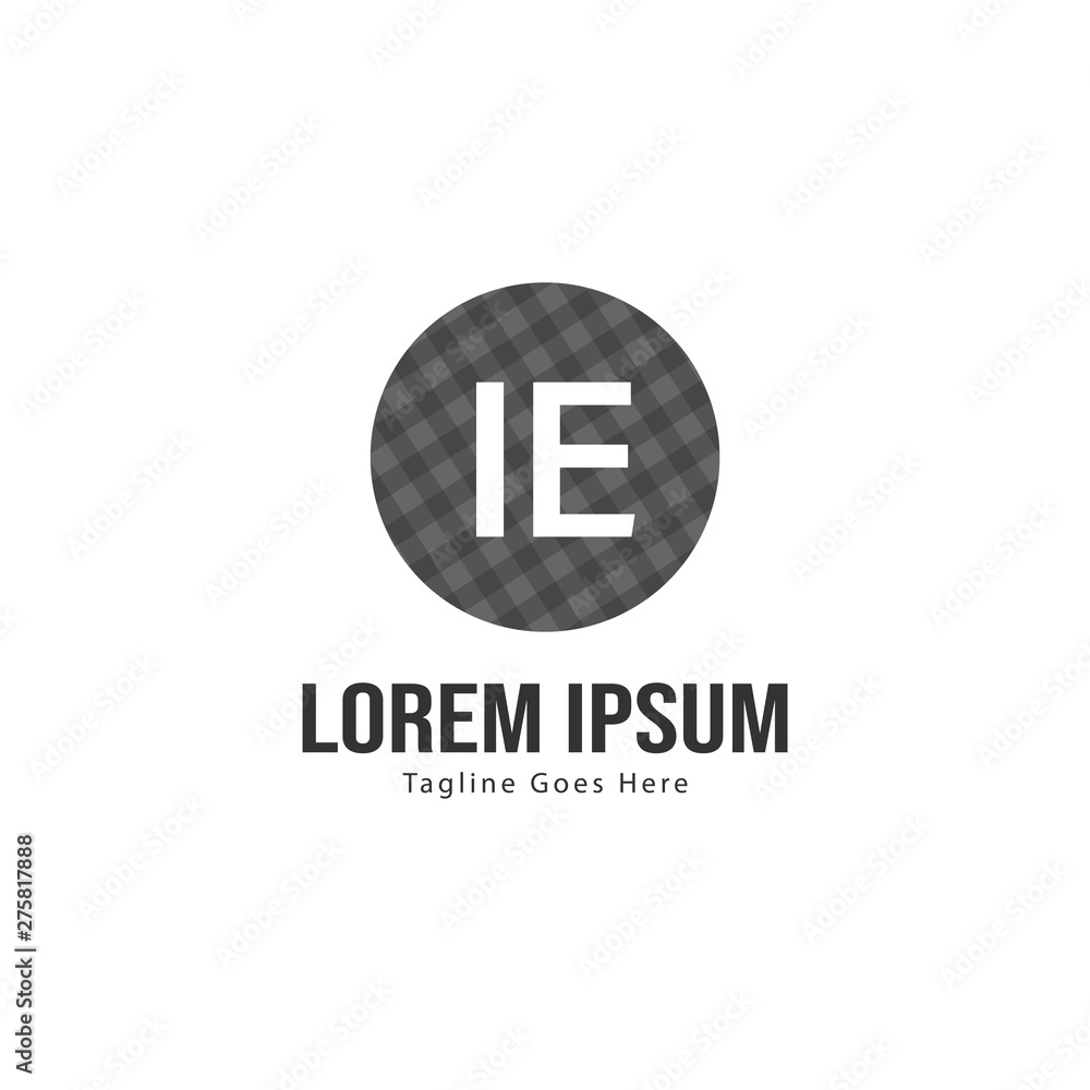Initial IE logo template with modern frame. Minimalist IE letter logo vector illustration Initial IE logo template with modern frame. Minimalist IE letter logo vector illustration