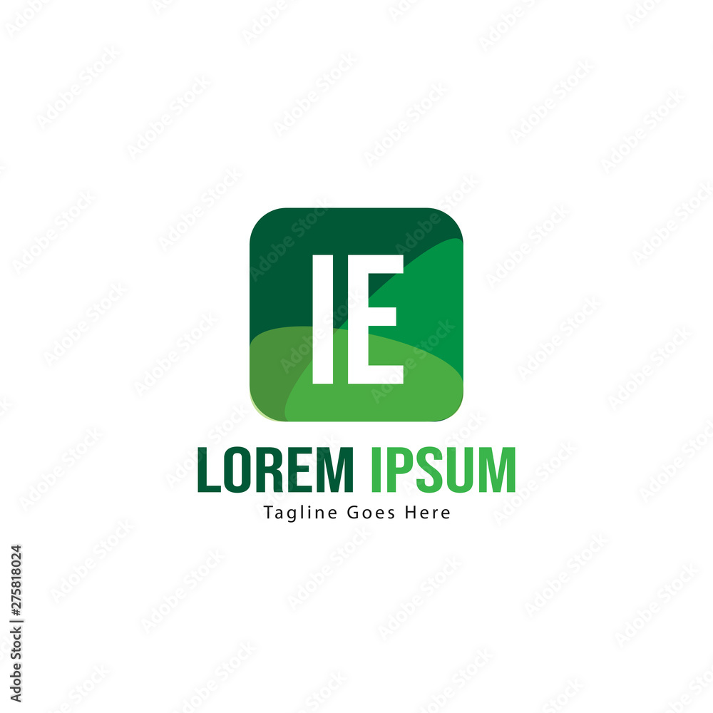 Initial IE logo template with modern frame. Minimalist IE letter logo vector illustration Initial IE logo template with modern frame. Minimalist IE letter logo vector illustration