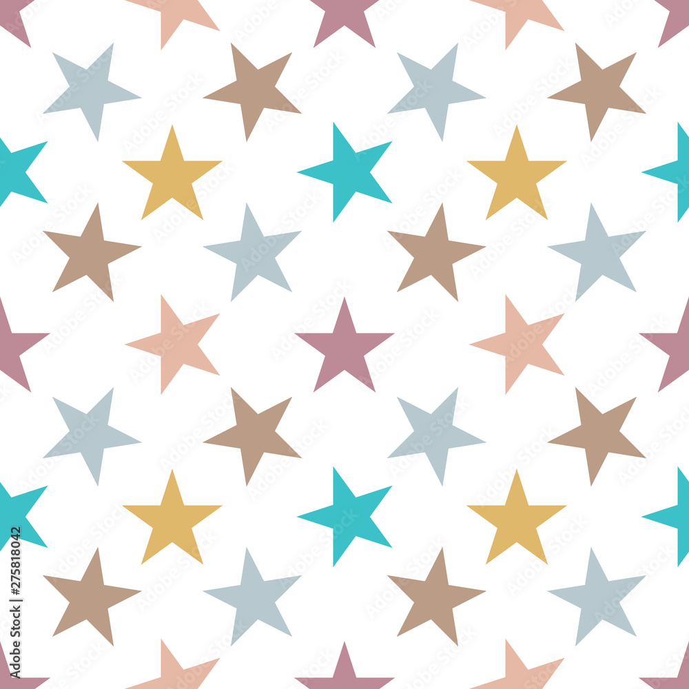 Seamless pattern with stars on white background. Vector illustration. Seamless pattern with stars on white background. Vector illustration.