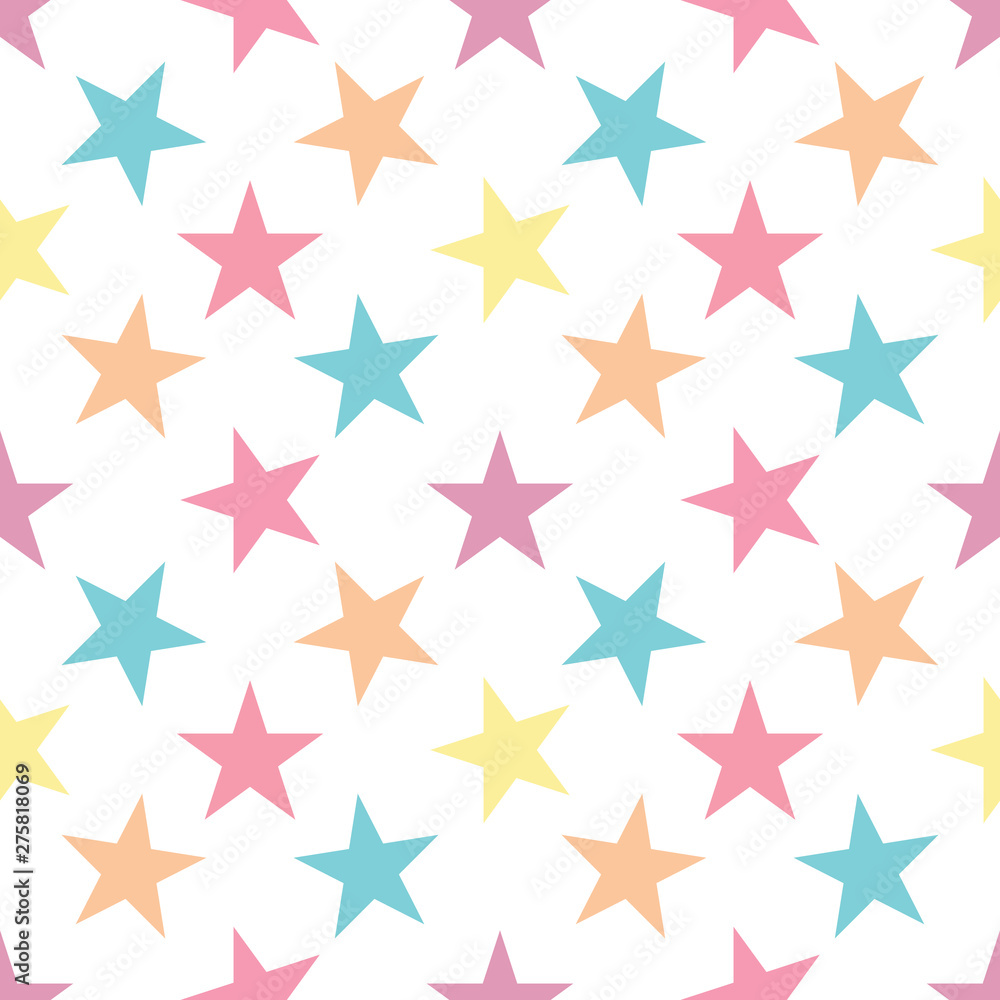 Seamless pattern with stars on white background. Vector illustration. Seamless pattern with stars on white background. Vector illustration.