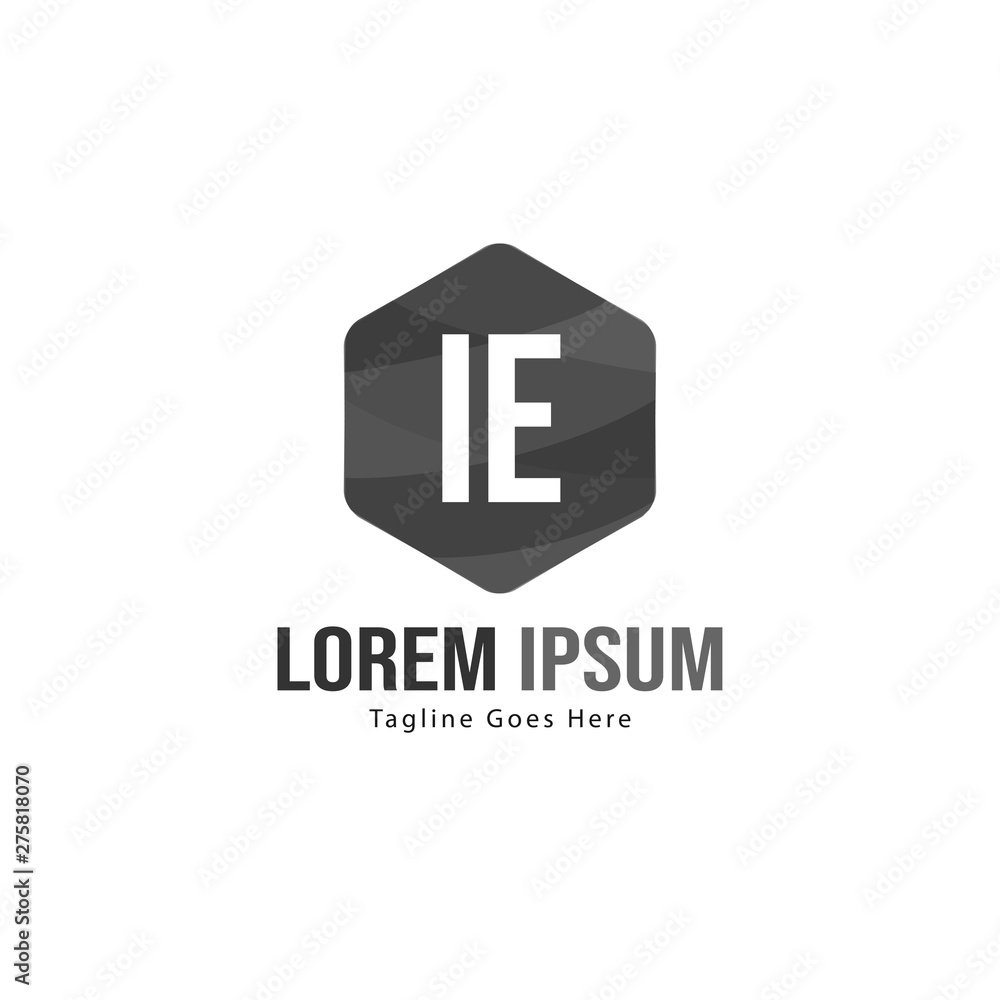 Initial IE logo template with modern frame. Minimalist IE letter logo vector illustration Initial IE logo template with modern frame. Minimalist IE letter logo vector illustration