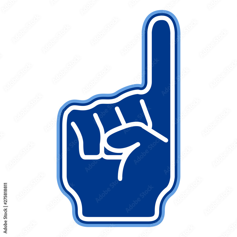 Isolated football supporter hand over a white background - Vector Isolated football supporter hand over a white background - Vector