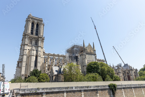 Cath drale Notre-Dame de Paris construction and refurbishment rebuild work ongoing after 2019 fire