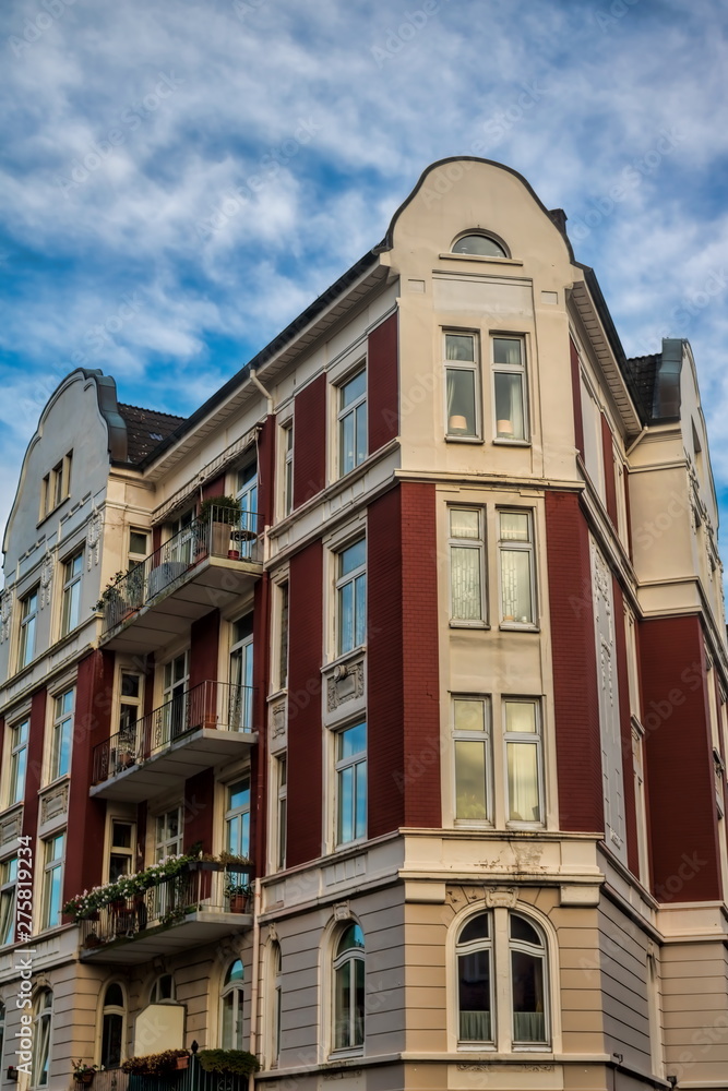 Obraz premium sanierter altbau in hamburg, deutschland