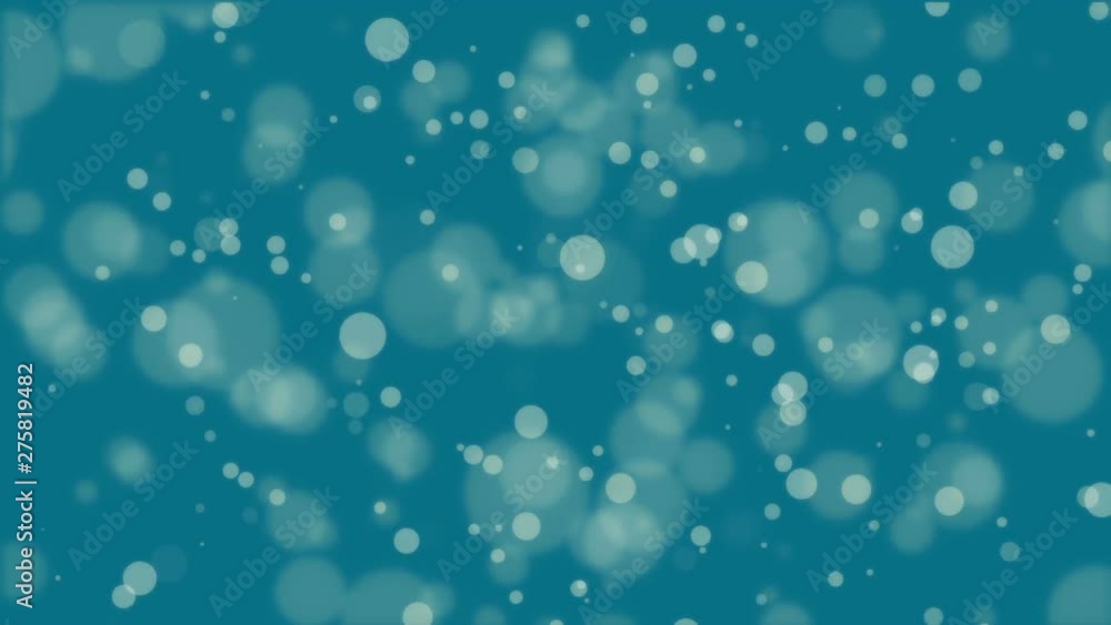 Magical dark teal glowing bokeh background with floating light particles. Magical dark teal glowing bokeh background with floating light particles.