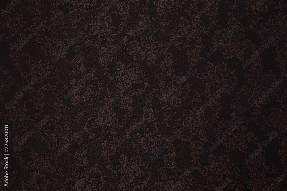 Beautiful fabric with floral pattern and textile texture background