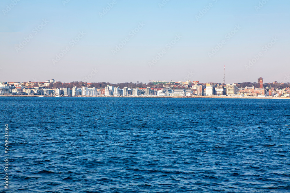 landscape of Helsingborg town , view from the water