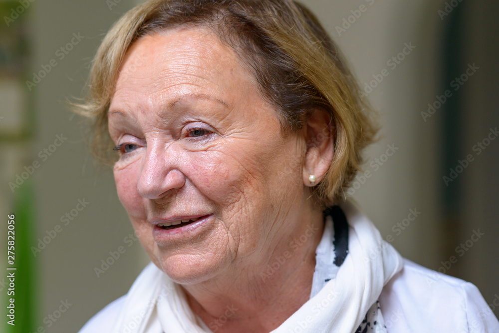 Senior attractive woman with blond hair Senior attractive woman with blond hair