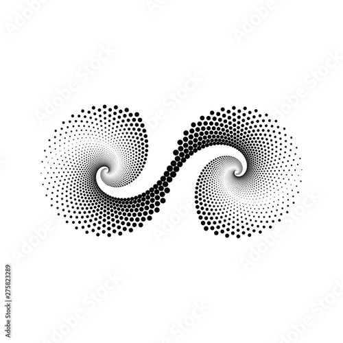 Design spiral dots backdrop