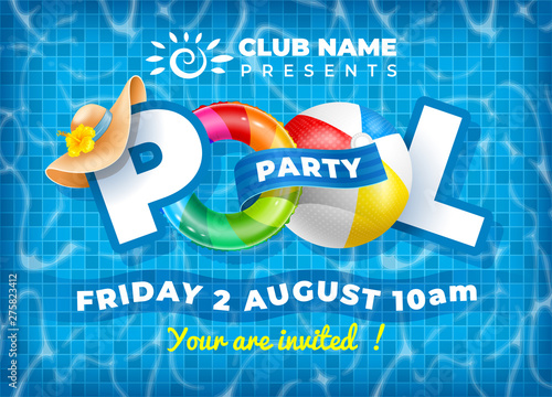 Pool Party Poster Template