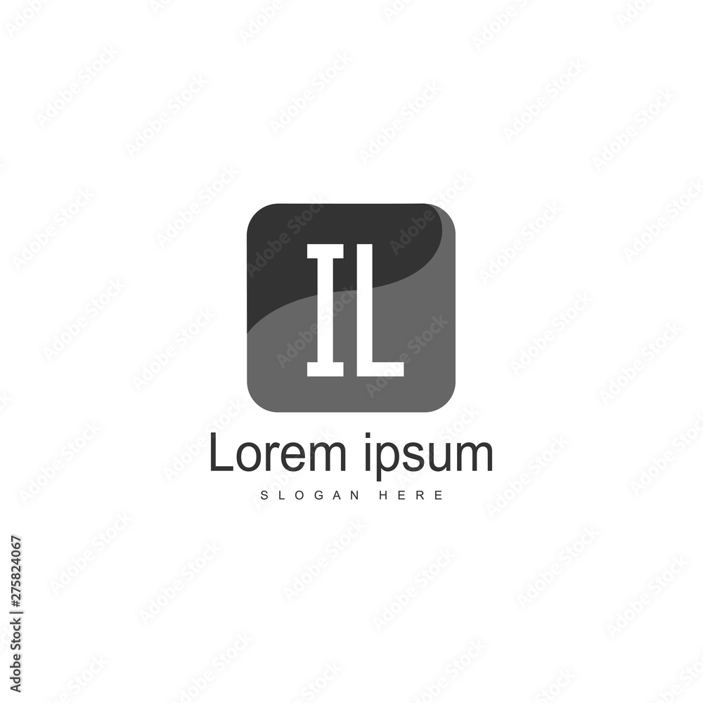 Initial IL logo template with modern frame. Minimalist IL letter logo vector illustration Initial IL logo template with modern frame. Minimalist IL letter logo vector illustration