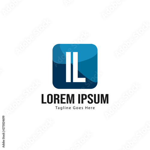 Free Download Initial IL logo template with modern frame. Minimalist IL letter logo vector illustration - GFXLoad