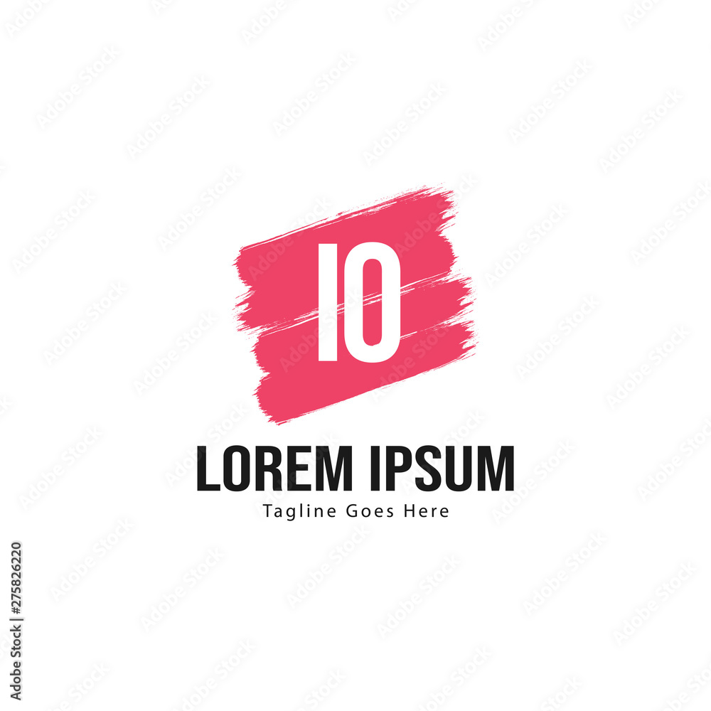 Initial IO logo template with modern frame. Minimalist IO letter logo vector illustration Initial IO logo template with modern frame. Minimalist IO letter logo vector illustration