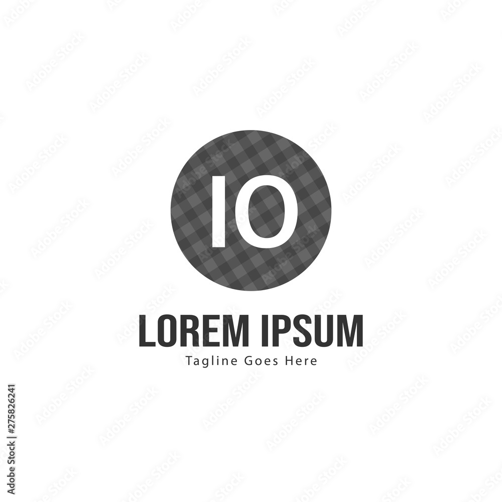 Obraz premium Initial IO logo template with modern frame. Minimalist IO letter logo vector illustration