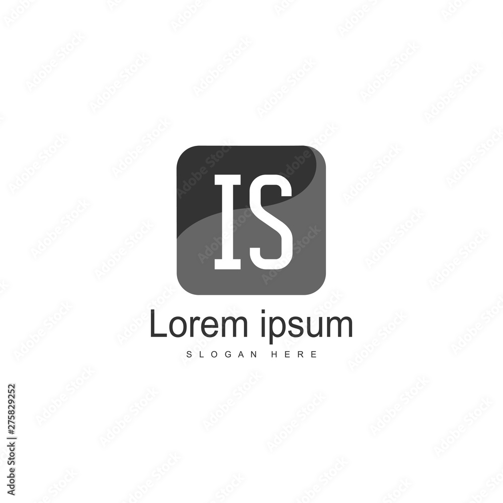 Initial IS logo template with modern frame. Minimalist IS letter logo vector illustration Initial IS logo template with modern frame. Minimalist IS letter logo vector illustration