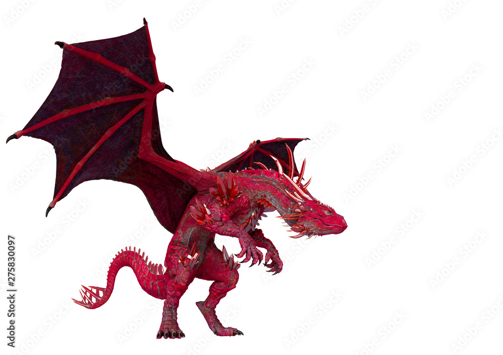 crystal dragon in white background crystal dragon in white background