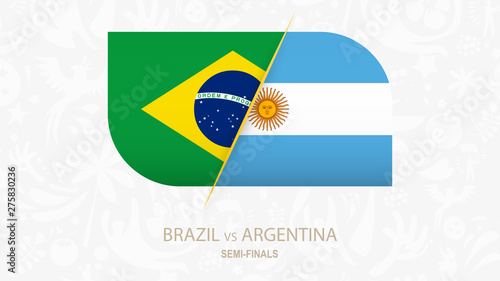 Brazil vs Argentina, Semi-finals of Football competition.