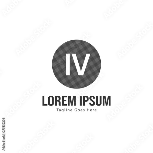 Free Download Initial IV logo template with modern frame. Minimalist IV letter logo vector illustration - GFXLoad