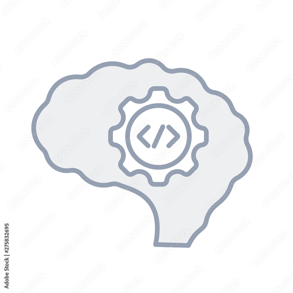Coding Mind icon. Creative element design from programmer icons collection. Human, brain, coding icon. Coding Mind icon. Creative element design from programmer icons collection. Human, brain, coding icon.