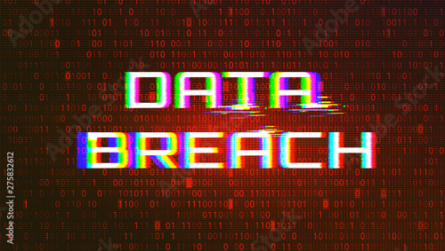 Dark Red BG with Data Breach Glitch Effect