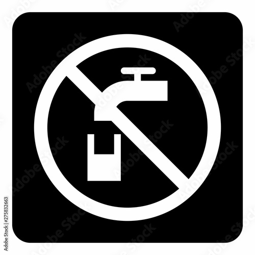 Non potable water icon photo