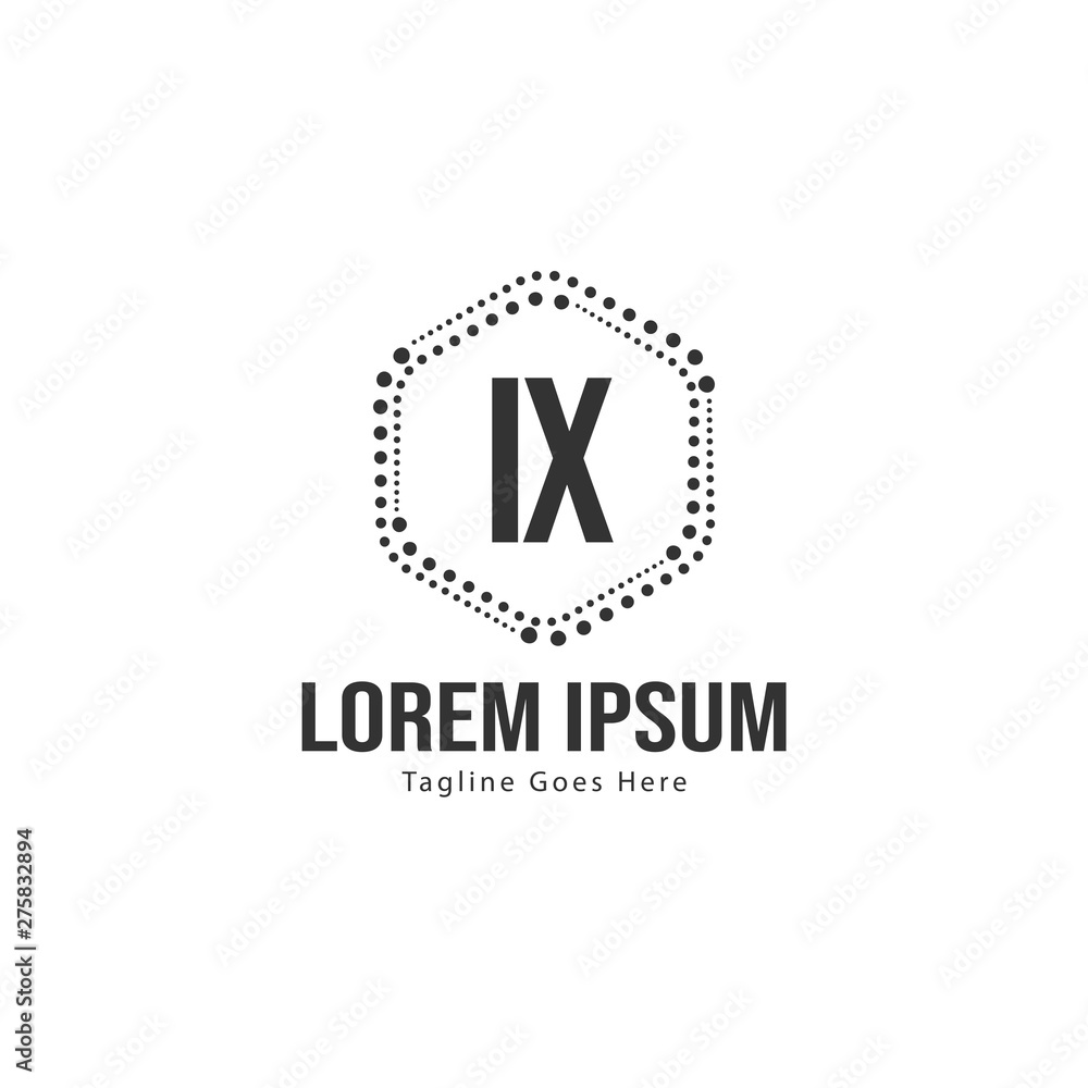 Initial IX logo template with modern frame. Minimalist IX letter logo vector illustration Initial IX logo template with modern frame. Minimalist IX letter logo vector illustration