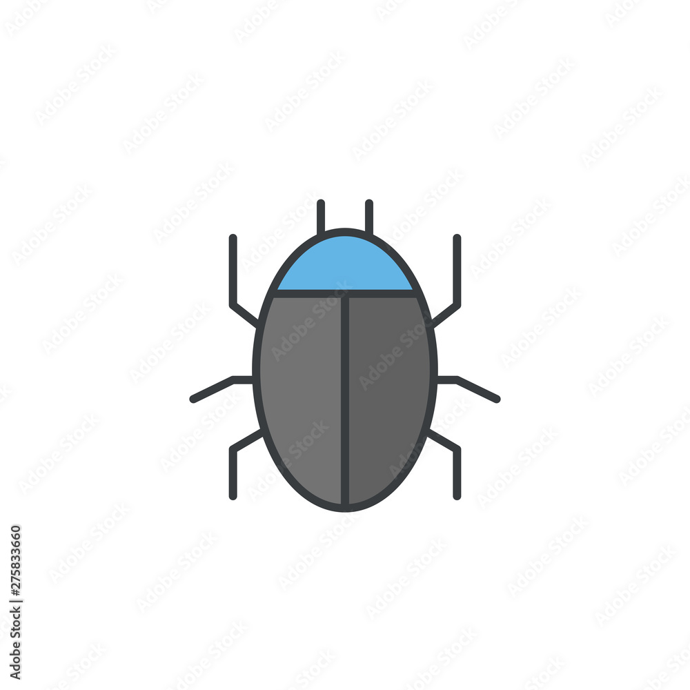 Computer bug icon. Computer virus vector icon. Software bug or program bug vector symbol for apps and websites Computer bug icon. Computer virus vector icon. Software bug or program bug vector symbol for apps and websites