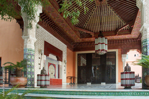Foto Moroccan tiles   -  beatiful decoration   of  La Mamounia Marrakech Hotel