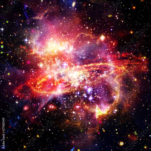 Space Background with Colorful Galaxy Cloud Nebula. The elements of this image furnished by NASA.