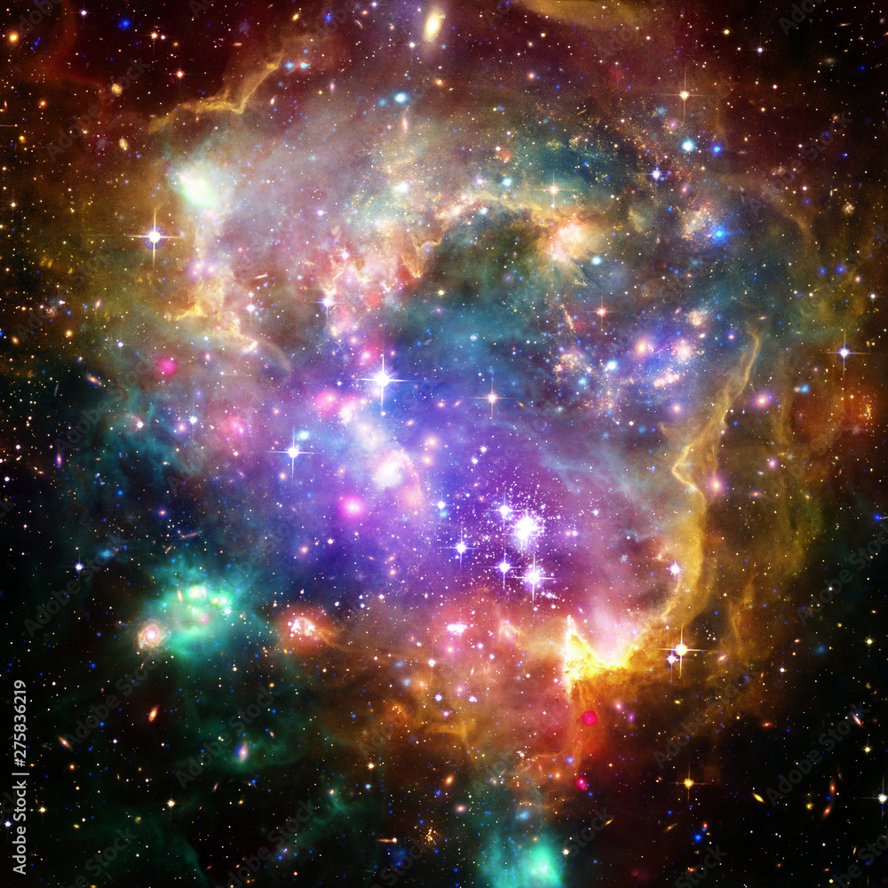 Naklejka premium Galaxy and light. The elements of this image furnished by NASA.