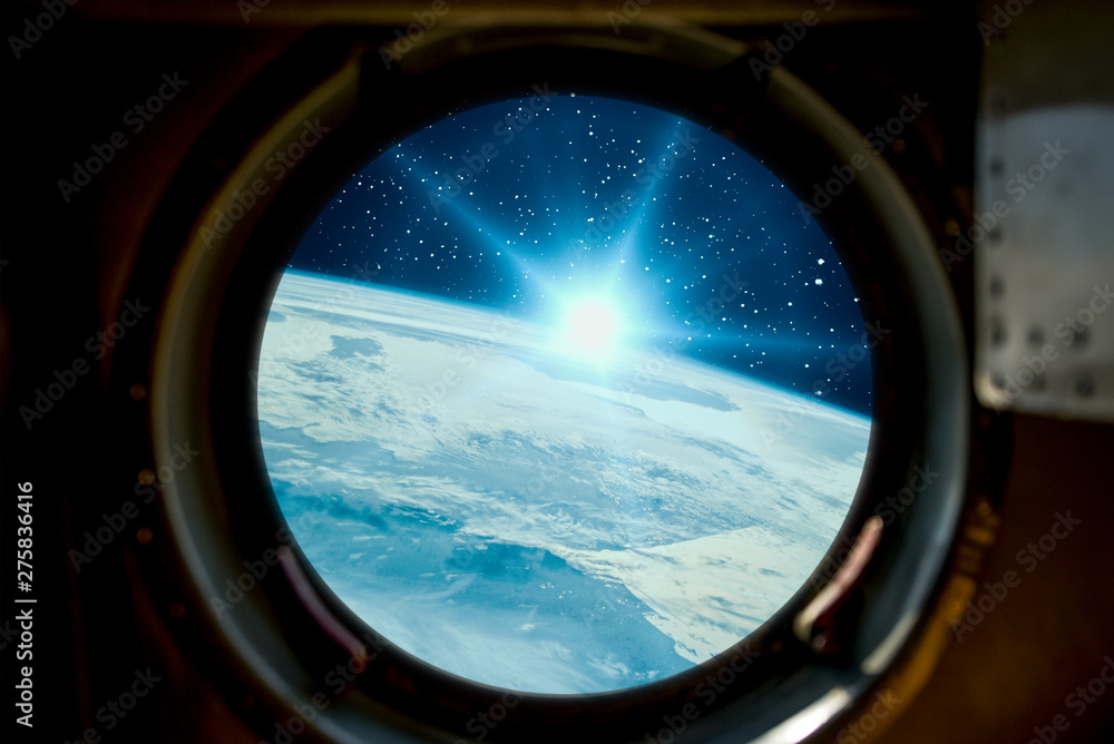 Sunrise, view from spaceship. Elements of this image furnished by NASA. Sunrise, view from spaceship. Elements of this image furnished by NASA.