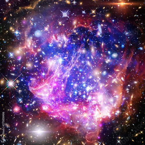 Galaxy, nebula and gas. The elements of this image furnished by NASA.