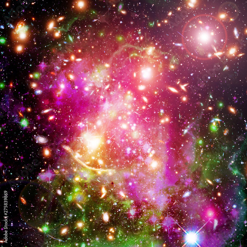 Spectacular galaxy with sars. Space gas. The elements of this image furnished by NASA.