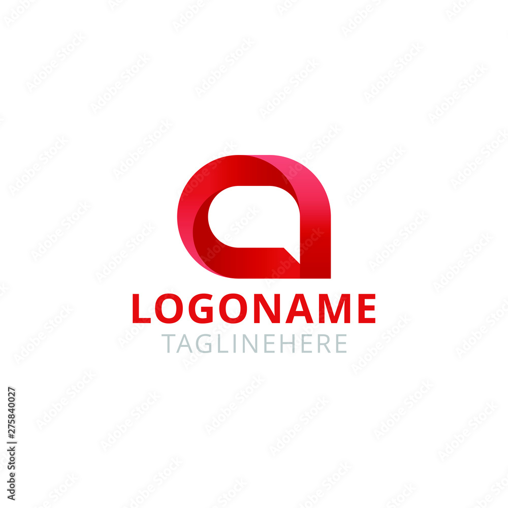 Letter A Chat Bubbles Logo Design Letter A Chat Bubbles Logo Design