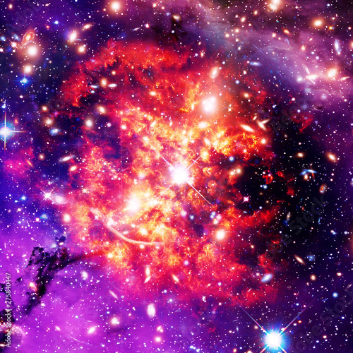 Marvelous galaxy  nebula and stars. The elements of this image furnished by NASA.