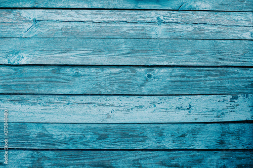 Background of old blue wooden boards